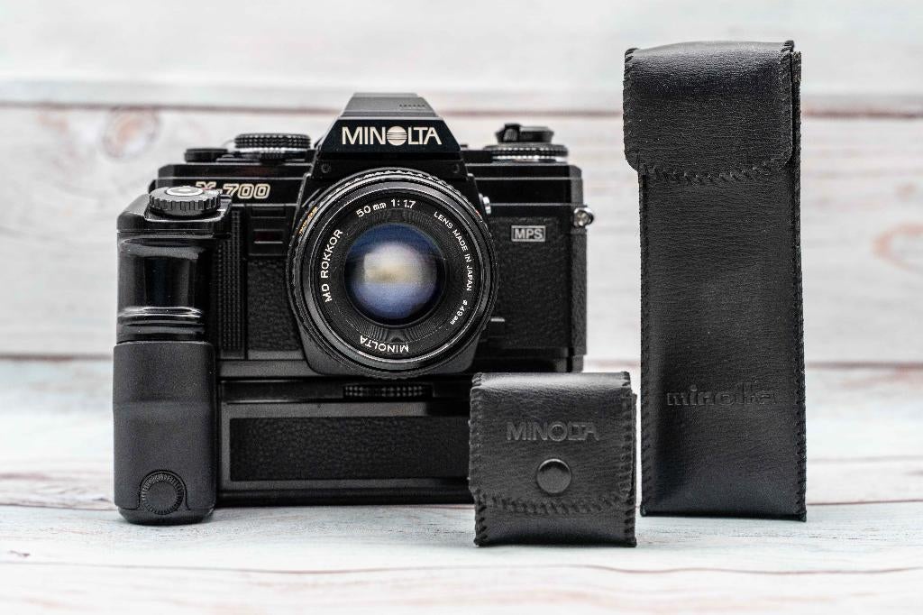 Minolta X-700 + MD Rokkor 50mm F/1,7, Ophalen of Verzenden, Spiegelreflex, Minolta