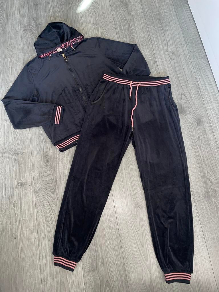Patty Brard zwarte velvet velours huispak vest broek mt XL, Kleding | Dames, Zwart, Maat 46/48 (XL) of groter, Ophalen of Verzenden