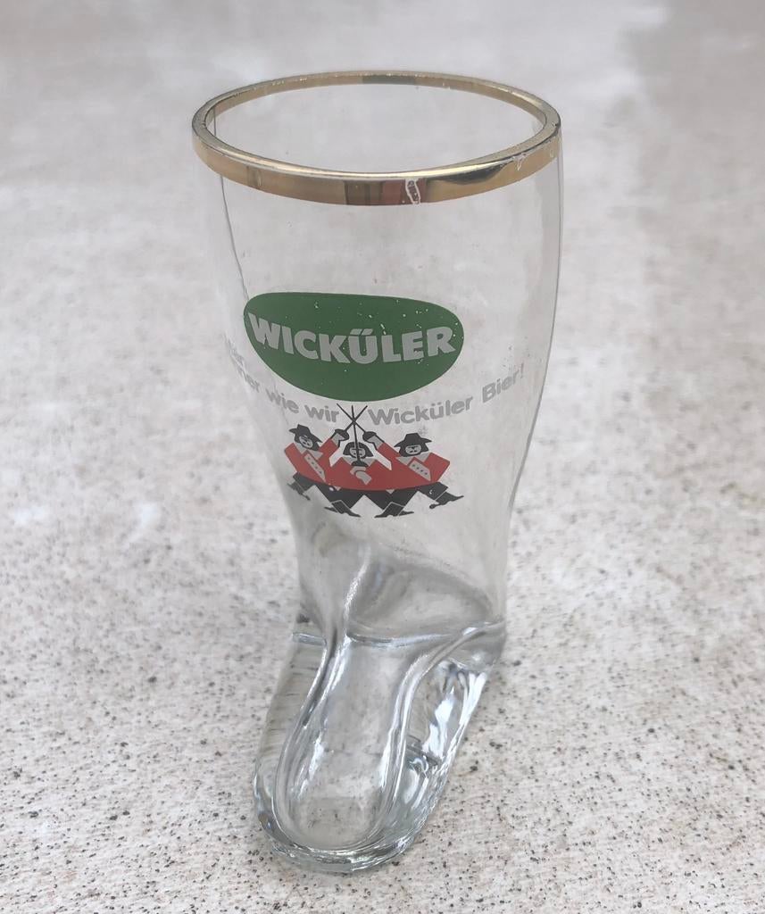 Kleine laars Wickuler Bier glas / bierglas, Verzamelen, Biermerken, Ophalen of Verzenden, Zo goed als nieuw, Glas of Glazen, Overige merken