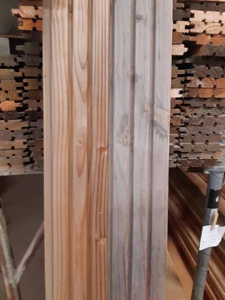 Partij nieuwe Douglas dubbelzijdige rhombusplanken 27/140 mm, Doe-het-zelf en Verbouw, Hout en Planken, Nieuw, Plank, Overige houtsoorten