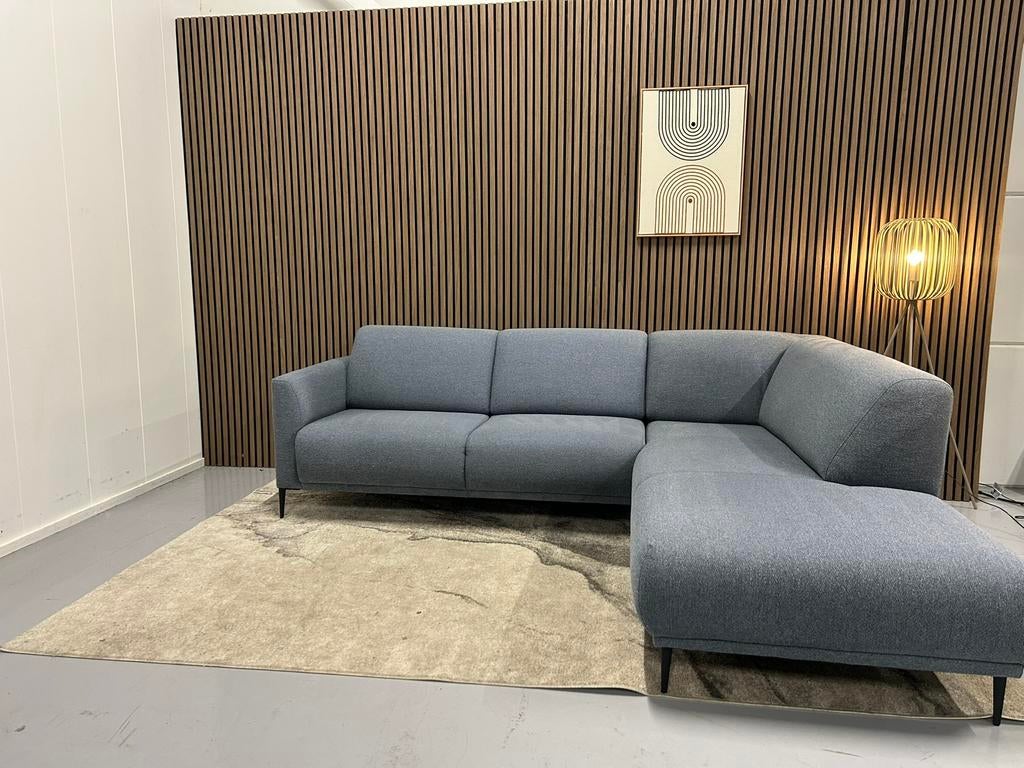 Hoekbank - Eijerkamp - Grijs / Licht Blauw - Nette Staat, Huis en Inrichting, Ophalen of Verzenden, Zo goed als nieuw, 150 cm of meer