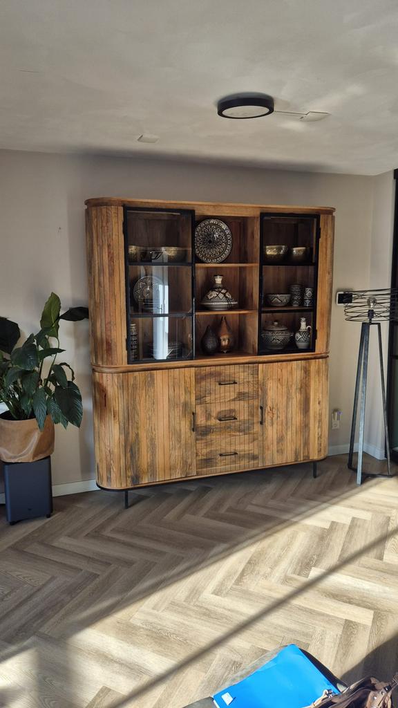Buffetkast mango hout, Ophalen, Zo goed als nieuw, 25 tot 50 cm, 150 tot 200 cm