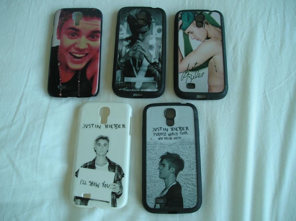 5 telefoonfrontjes Justin Bieber, Ophalen of Verzenden, Nieuw, Galaxy S4, Frontje of Cover