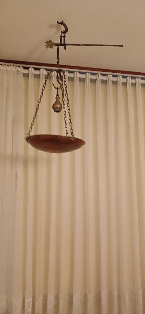 antieke koperen hangweegschaal € 50,00, Antiek en Kunst, Ophalen