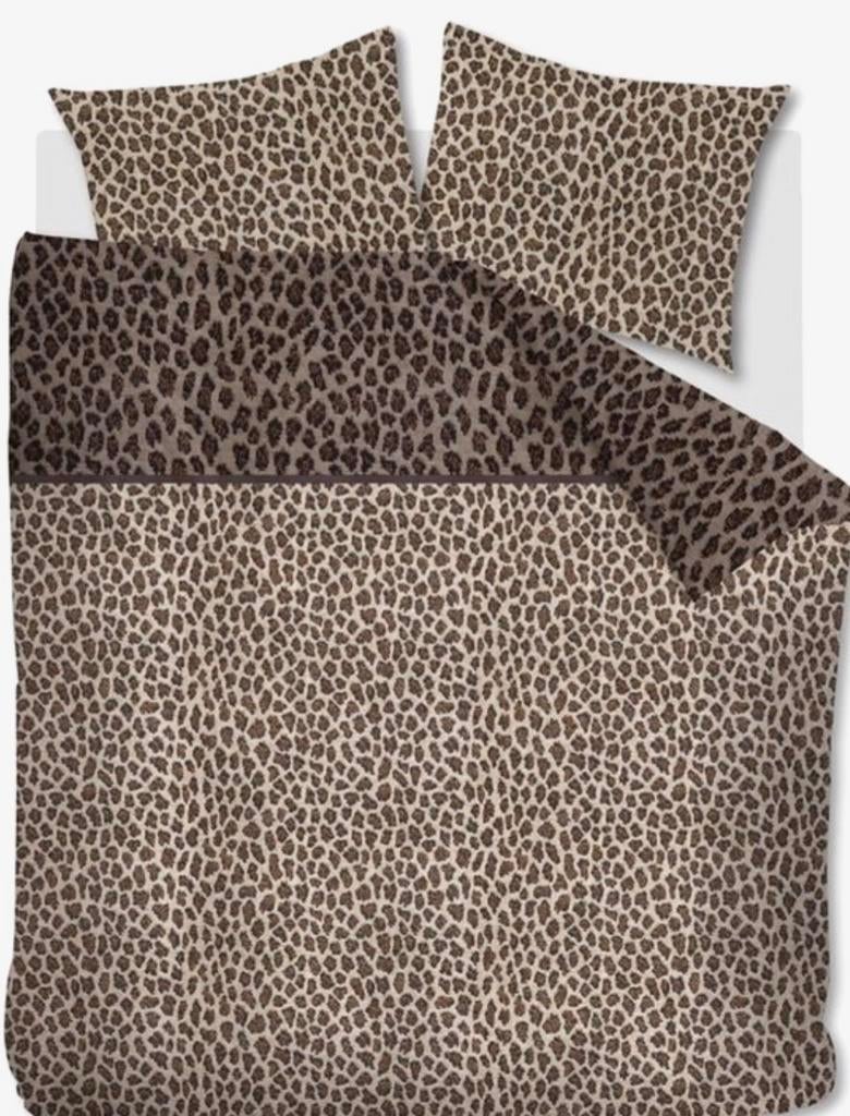 Riviera Maison Dekbedovertrek 180x210/220 Cheeta Print, Bruin, Overige maten, Dekbedovertrek, Nieuw