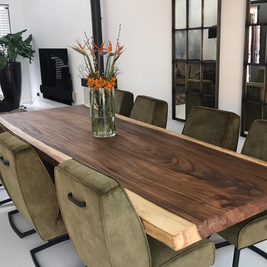 25% KORTING OP ALLE BOOMSTAMTAFELS !! Grote voorraad, OP=OP, Huis en Inrichting, Tafels | Eettafels, Ophalen, Overige materialen