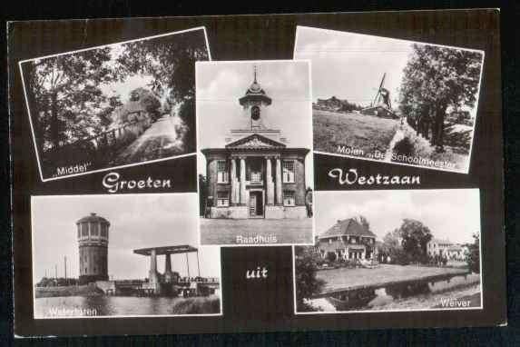 Groeten uit Westzaan (bij Zaandam en Assendelft), Ophalen of Verzenden, 1960 tot 1980, Gelopen, Noord-Holland