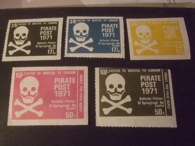 Engeland Piraten post tijdens de poststaking, Ophalen of Verzenden