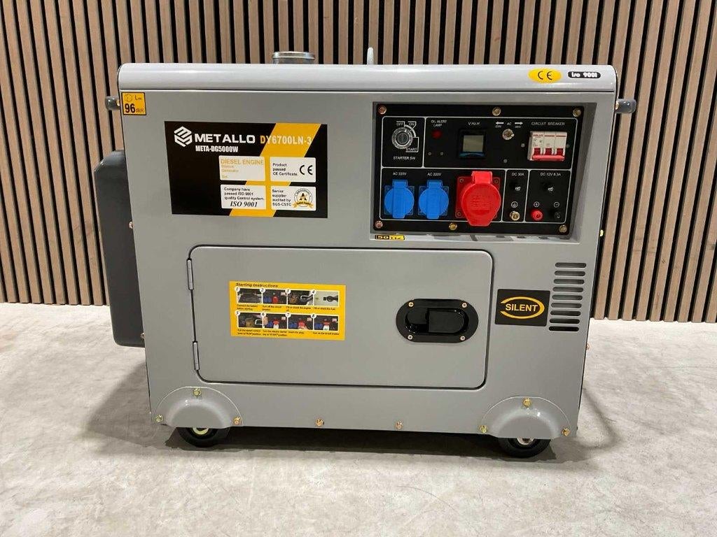 Metallo META-DG5000W diesel Stroomgenerator nieuw in doos ‼️, Ophalen, Dieselolie, Geluidgedempt, Nieuw