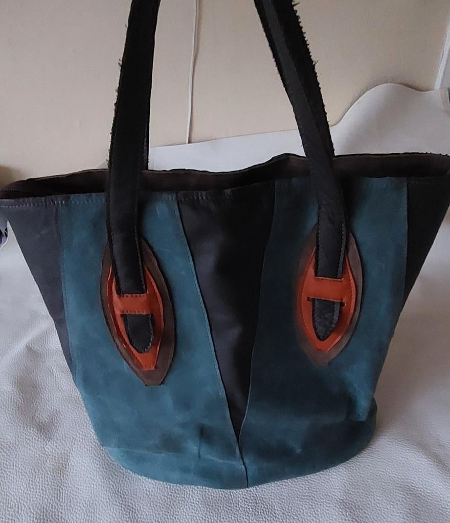 Leren tas, Sieraden, Tassen en Uiterlijk, Tassen | Damestassen, Ophalen of Verzenden, Nieuw, Bruin, Handtas
