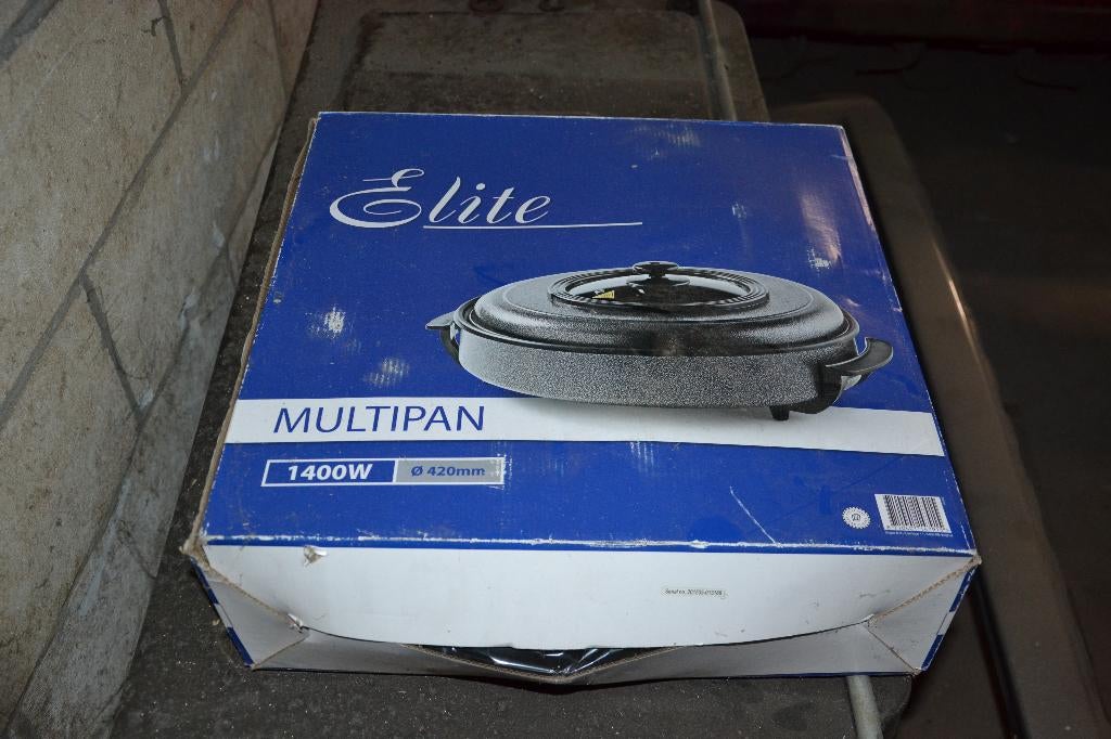 NIEUWE Elite Multipan / XL Hapjespan, Ophalen of Verzenden, Nieuw, Gietijzer, Koekenpan of Braadpan