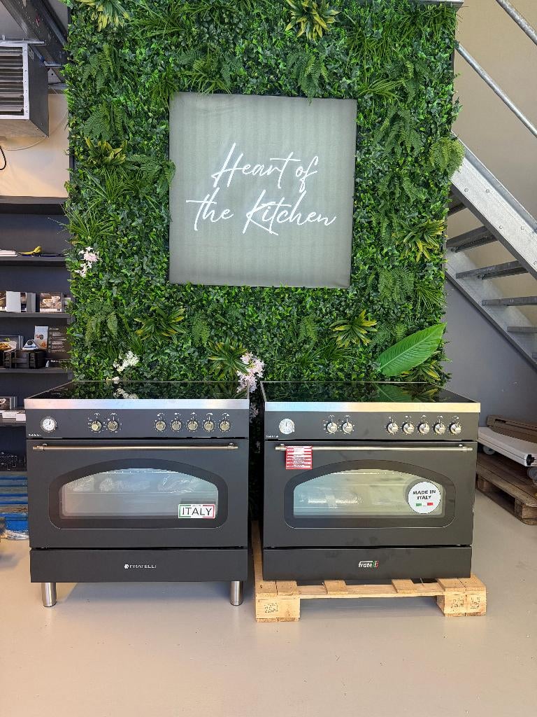 Showroom Fratelli Venezia 90 cm inductie – scherp geprijsd, Ophalen, Hete lucht, 60 cm of meer, Nieuw