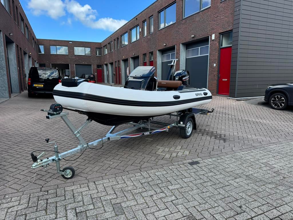 Nieuwe Brig eagle 4     60 pk Mercury incl trailer, Watersport en Boten, Ophalen, Nieuw, Benzine, Overige materialen