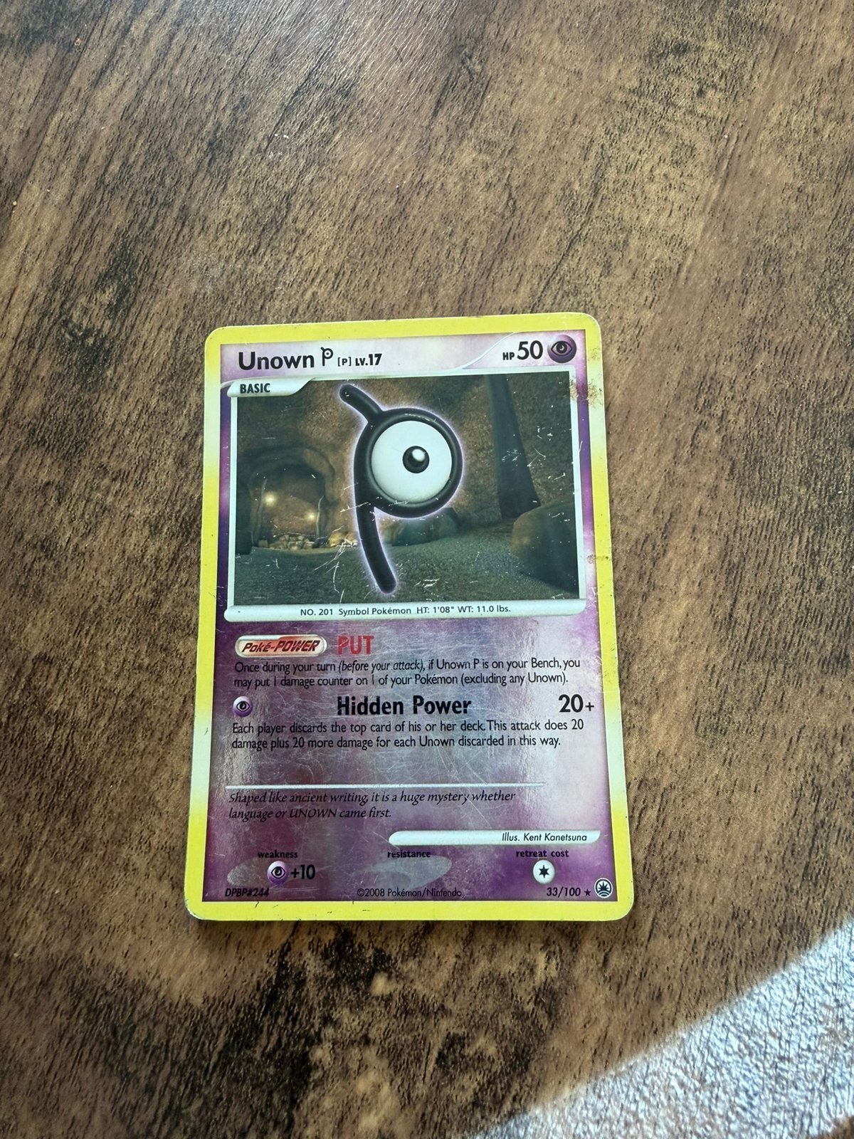 Pokemonkaart unown, Hobby en Vrije tijd, Verzamelkaartspellen | Pokémon, Ophalen of Verzenden, Zo goed als nieuw