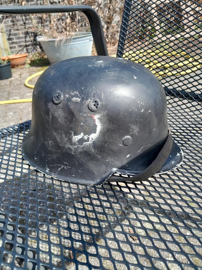 Duitse helm M34 squire dip Aluminium!, Ophalen of Verzenden, Nederland, Helm of Baret