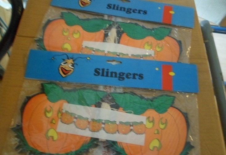 PARTIJ SLINGER HALLOWEEN POMPOENEN , ., Nieuw, Ophalen of Verzenden, .
