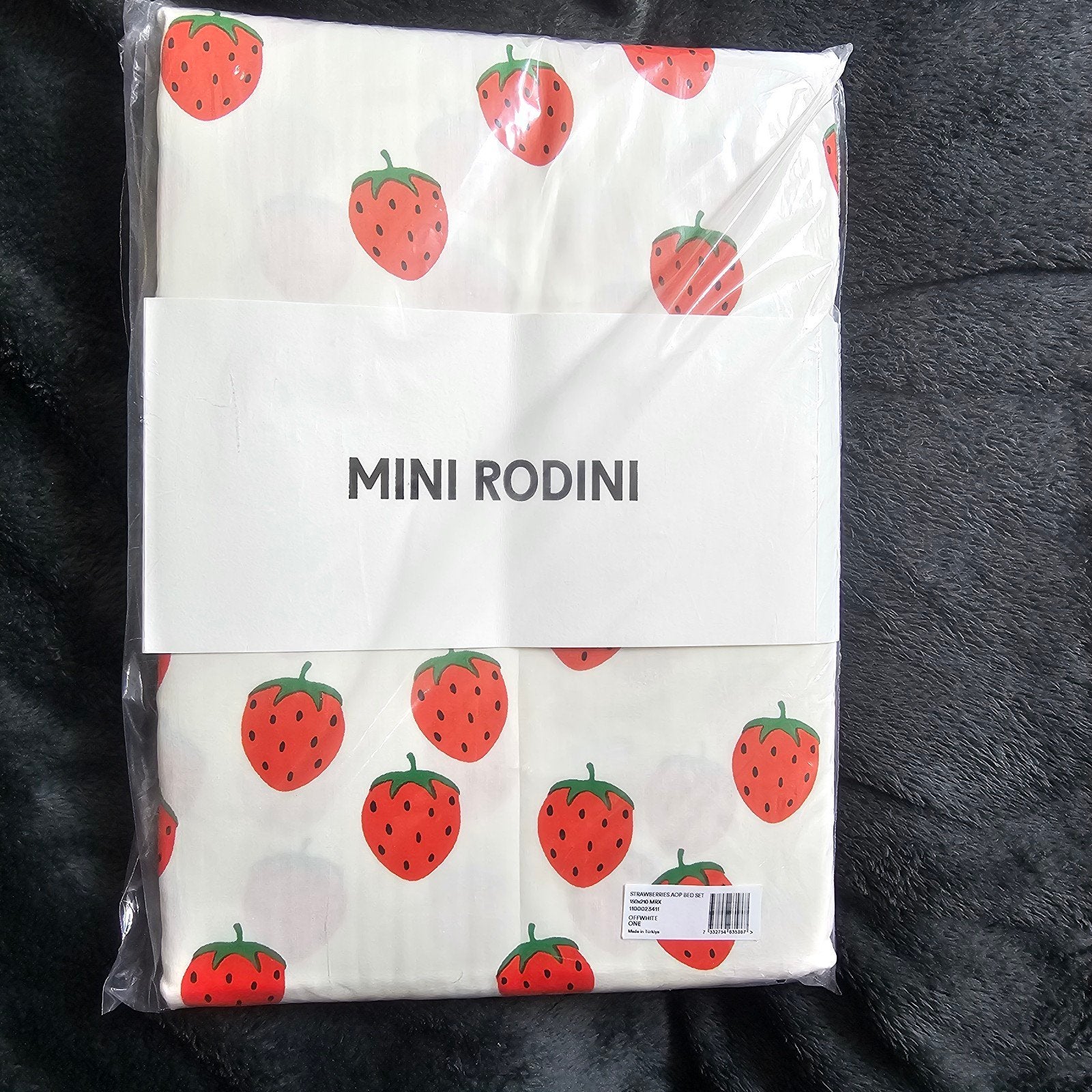 Mini Rodini lakenset met aardbeienprint - Nieuw, Ophalen of Verzenden