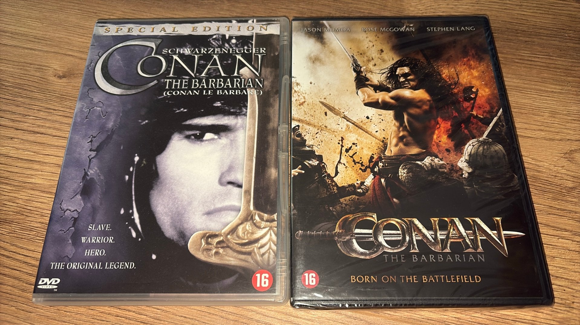 Conan the Barbarian met Schwarzenegger + de remake met Mamoa, Vanaf 16 jaar, Ophalen of Verzenden, Zo goed als nieuw