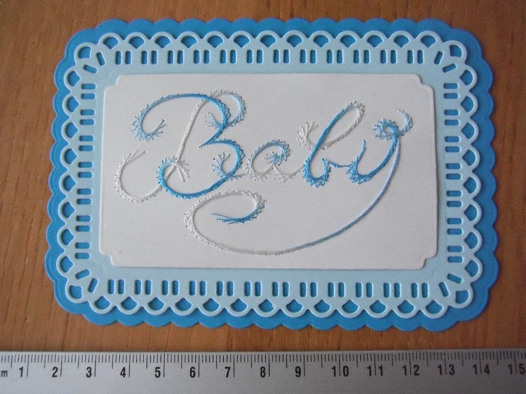 3- delig opleg stansjes met borduur Baby - blauw, Hobby en Vrije tijd, Ophalen of Verzenden, Nieuw, Kind, Overige typen