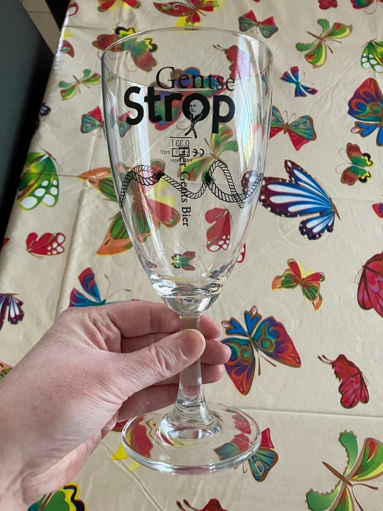 Bierglas Gentse Strop, Ophalen of Verzenden, Zo goed als nieuw, Bierglas