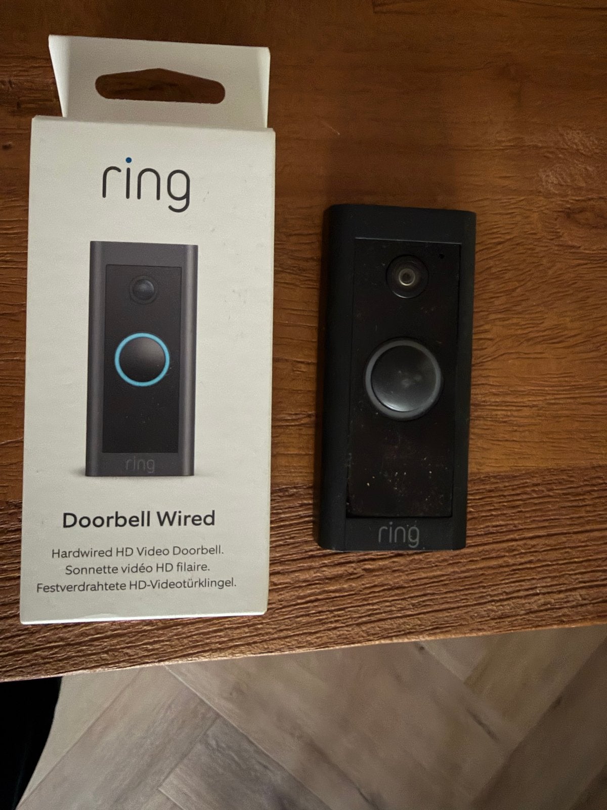 Ring Doorbell Wired - Bedrade HD Video Deurbel, Ophalen, Bewegingsdetectiesensor, Gebruikt, Bedraad