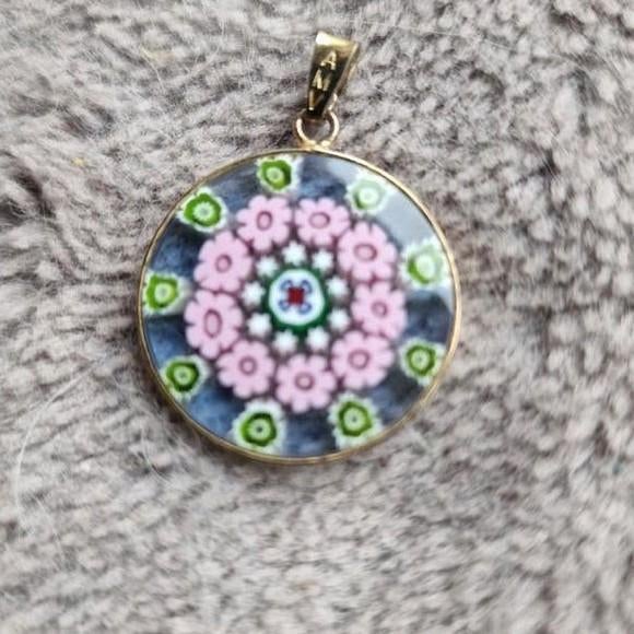 Millefiori glashanger Italië, Ophalen of Verzenden, Roze