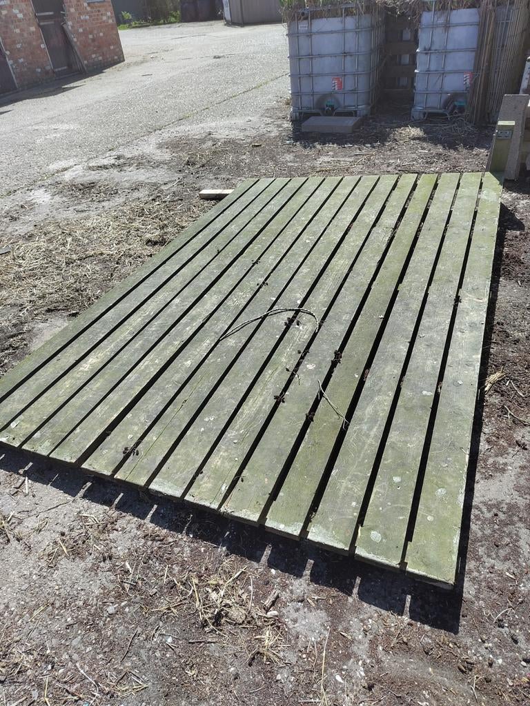 Houten Vlonder, buiten planken, Tuin en Terras, Ophalen, Gebruikt, Hout