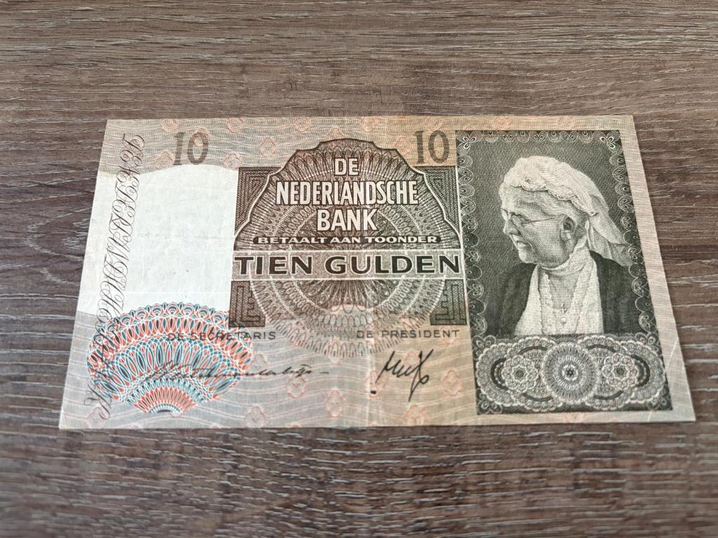Heel mooi biljet 10 gulden Emma, 1941, Ophalen of Verzenden, 10 gulden