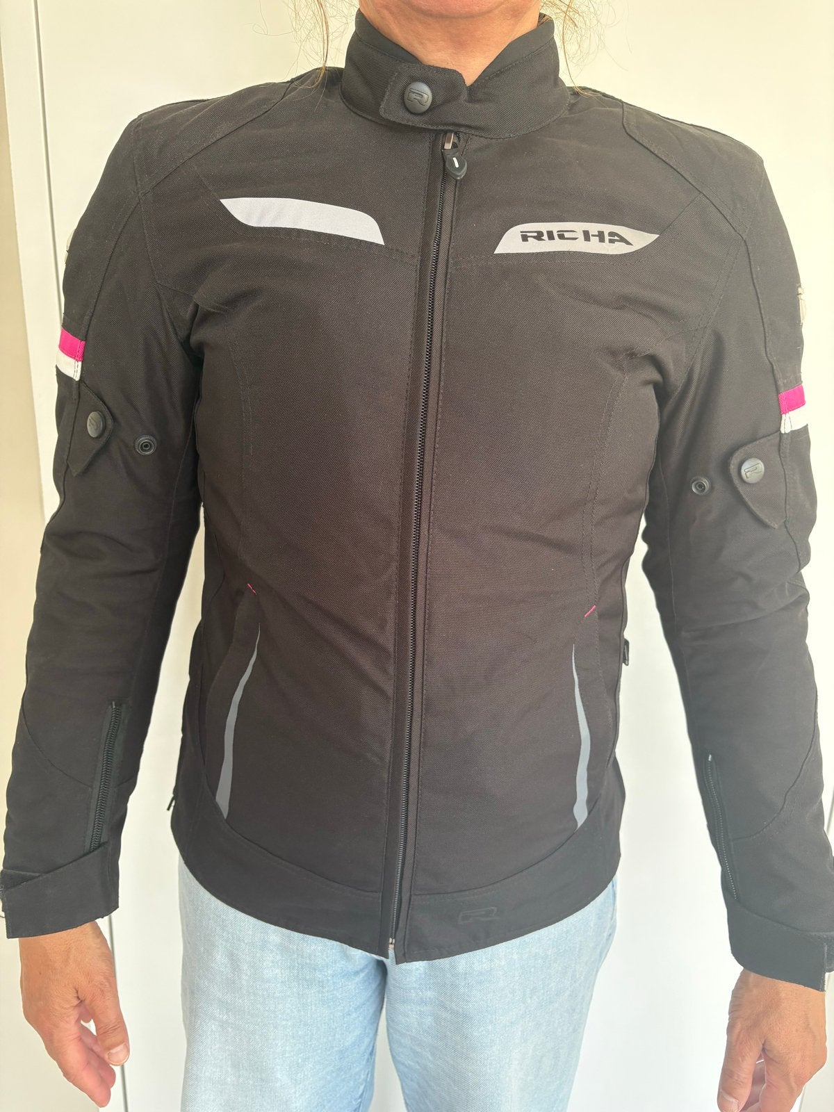 Richa Dames Motorjas Maat S & Motorbroek maat M Softshell, Ophalen, Zo goed als nieuw