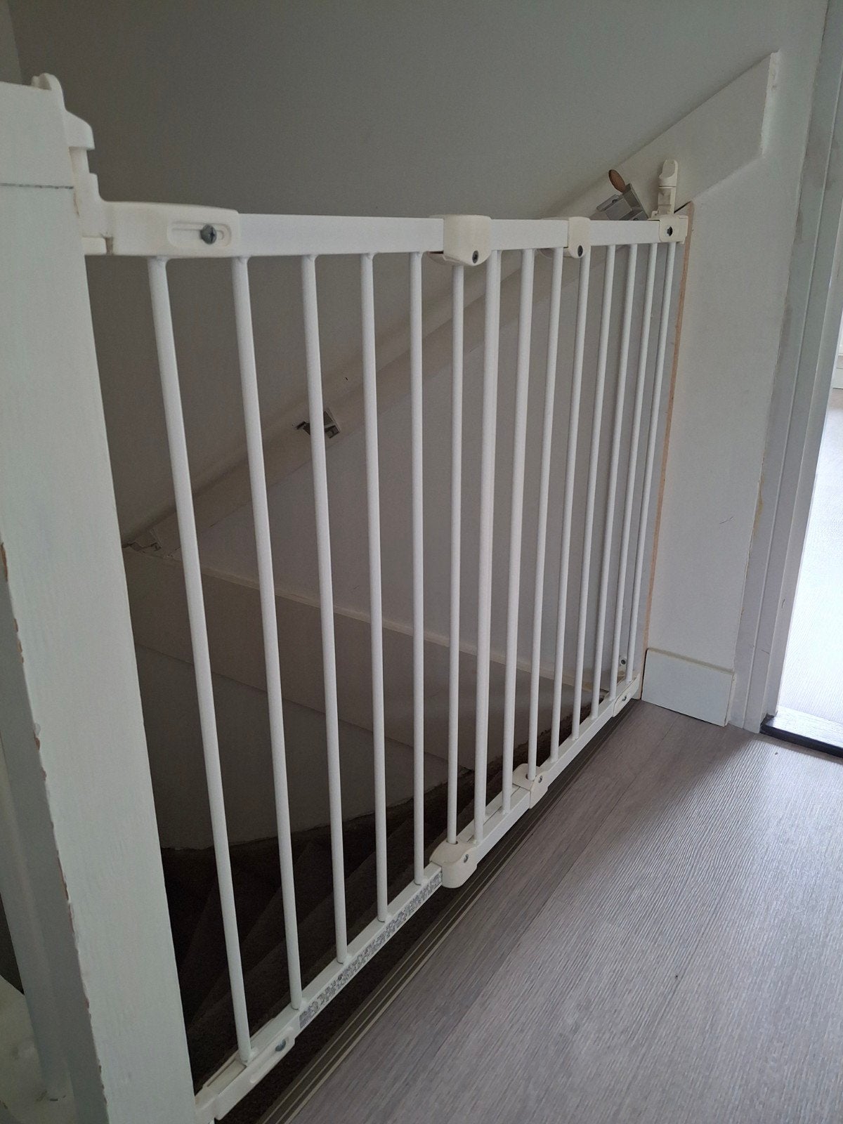 BabyDan Flexifit Traphekje Wit - Veilig en Flexibel, Kinderen en Baby's, Traphekjes, Ophalen, Gebruikt, Metaal of IJzer, Schroefhekje