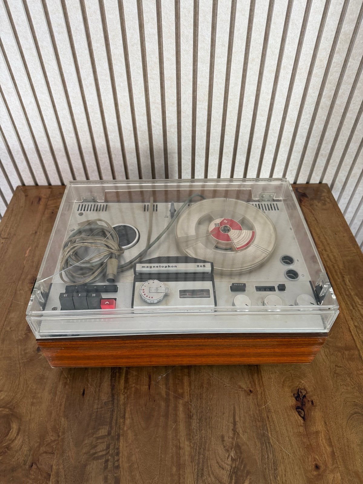 Telefunken Magnetophon 205 Bandrecorder met stofkap, Ophalen, Bandrecorder, Met stofkap