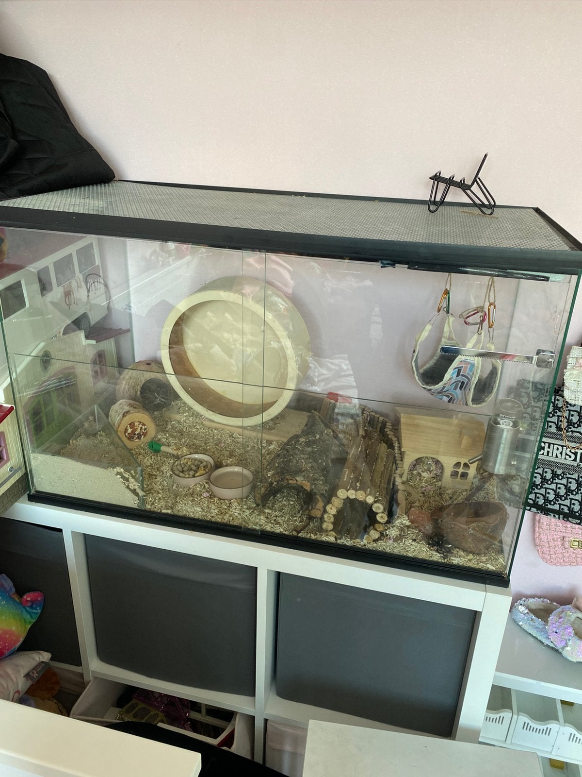Hamsterkooi knaagdieren verblijf glazen kooi, Kooi, Gebruikt, Muis, 75 tot 110 cm