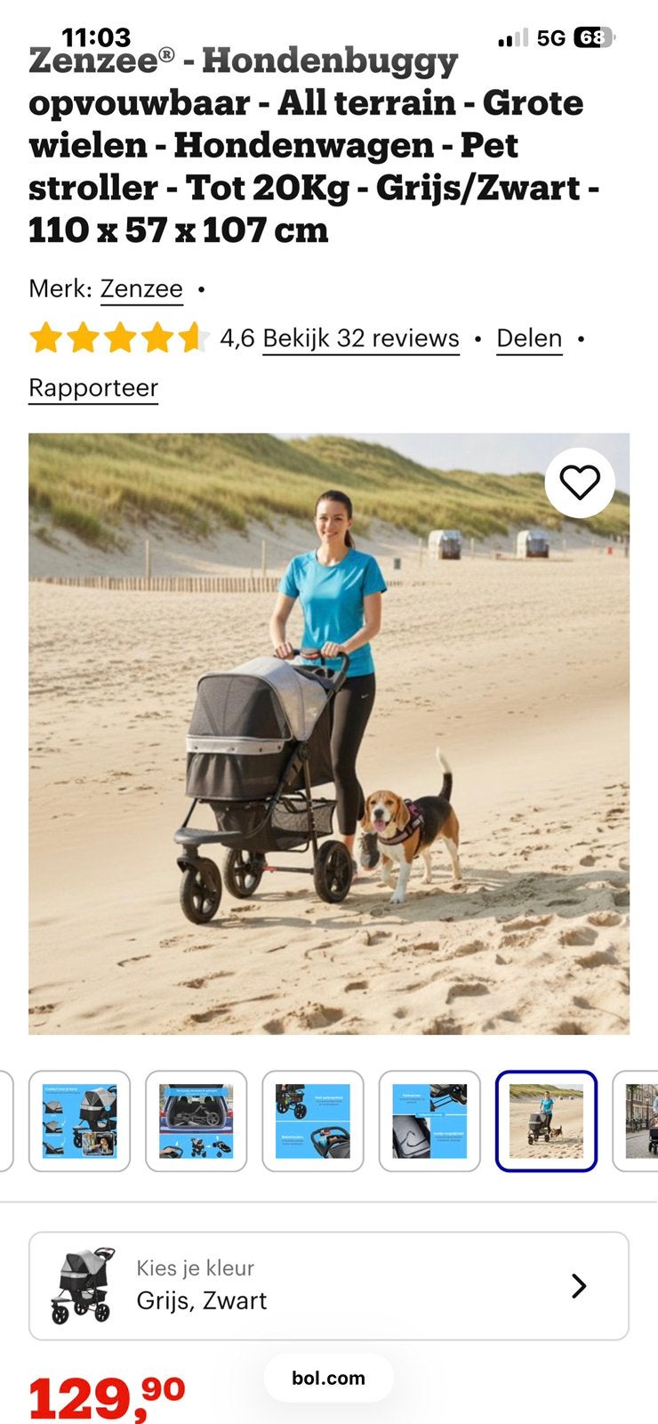 Hondenwagen, Ophalen, Zo goed als nieuw