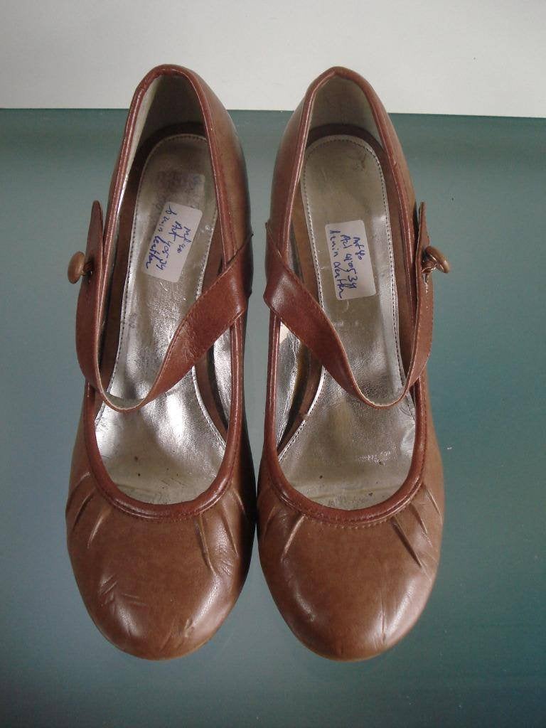 Mary Jane pumps bruin 40 | Gratis verzenden, Bruin, Verzenden, Zo goed als nieuw, Schoenen met hoge hakken