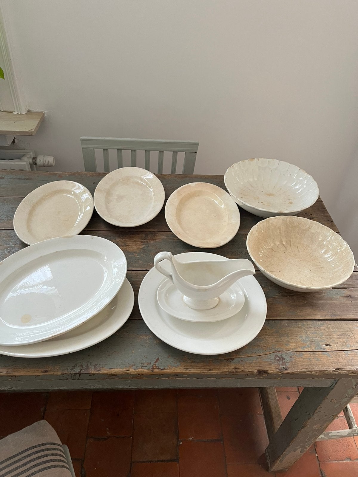 ANTIEK SERVIES KOM BORD SCHAAL BOCH NIMY REGOUT, Antiek en Kunst, Ophalen of Verzenden