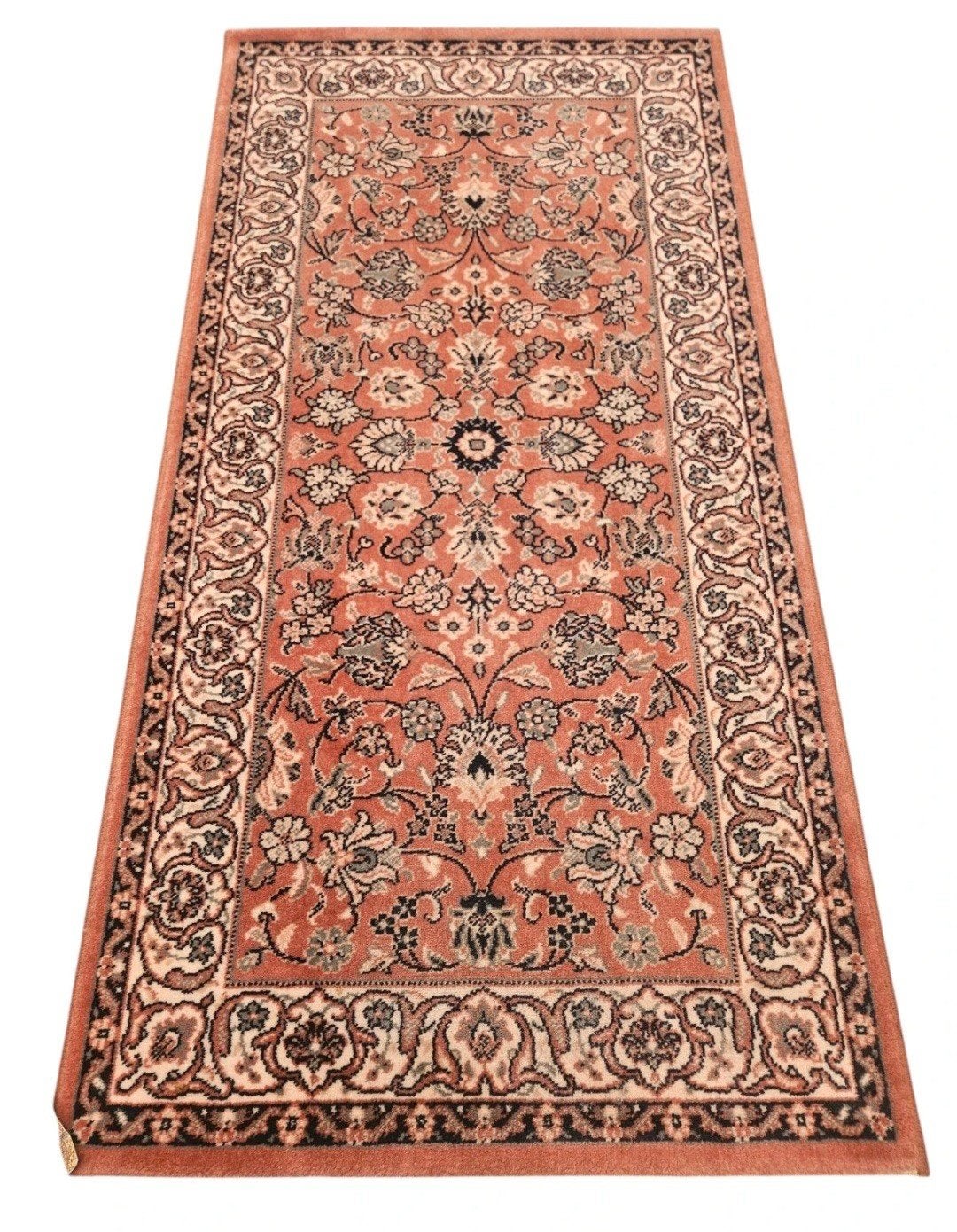 Vintage oosters wol Persia vloerkleed floral pink 66x130cm, Blauw, 100 tot 150 cm, Www.hypepopup.nl, Zo goed als nieuw