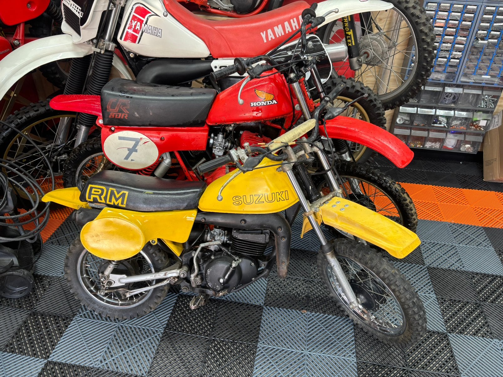 2stuks oldtimer twinshock kindercrossers brommers honda cr, Ophalen of Verzenden, Overige merken