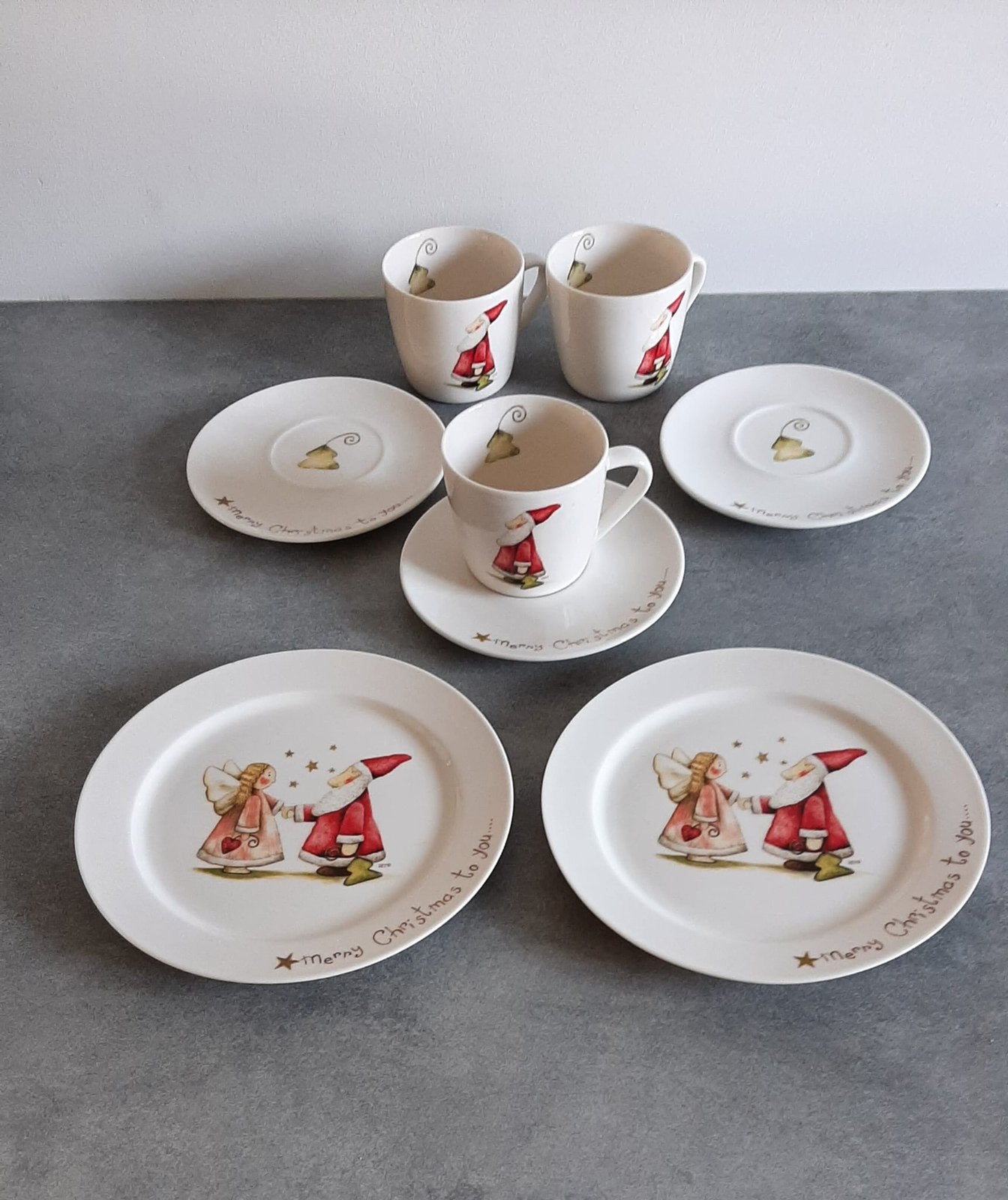 Jet ter Steege kerst servies merry christmas to you, Ophalen of Verzenden, Zo goed als nieuw, Bord(en), Overige stijlen