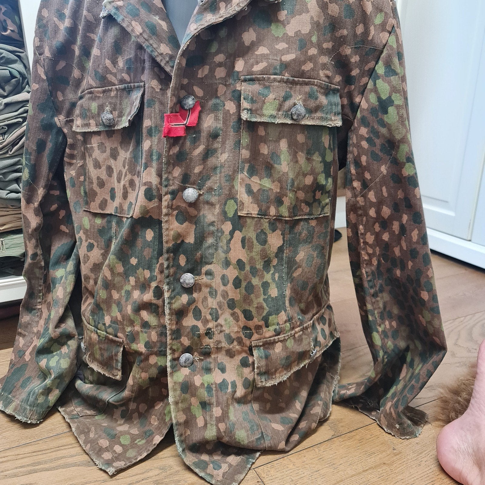 Duitse DOT44 verouderd jasje met verouderde veldpet, Verzamelen, Ophalen of Verzenden, Duitsland, Kleding of Schoenen