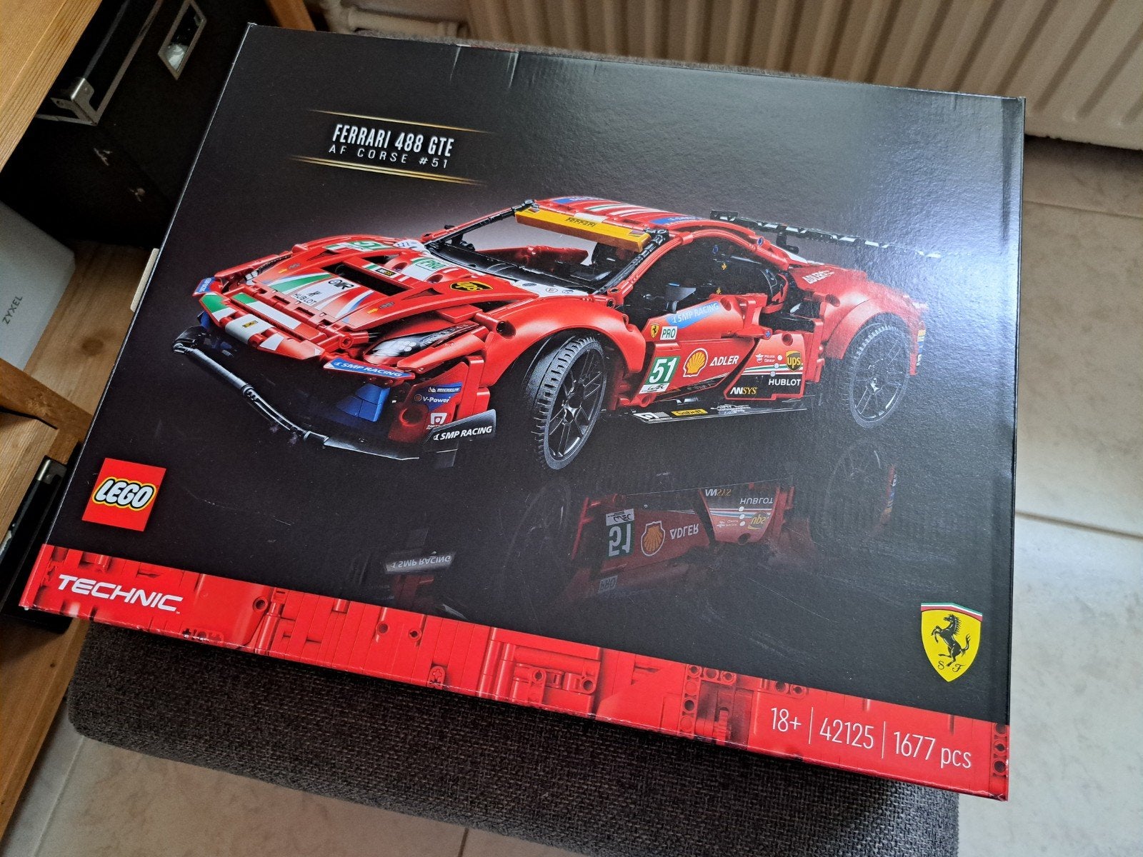 Lego Technic Ferrari 488 GTE AF Corse (42125), Kinderen en Baby's, Inclusief instructies, Lego, Ophalen of Verzenden, Zo goed als nieuw