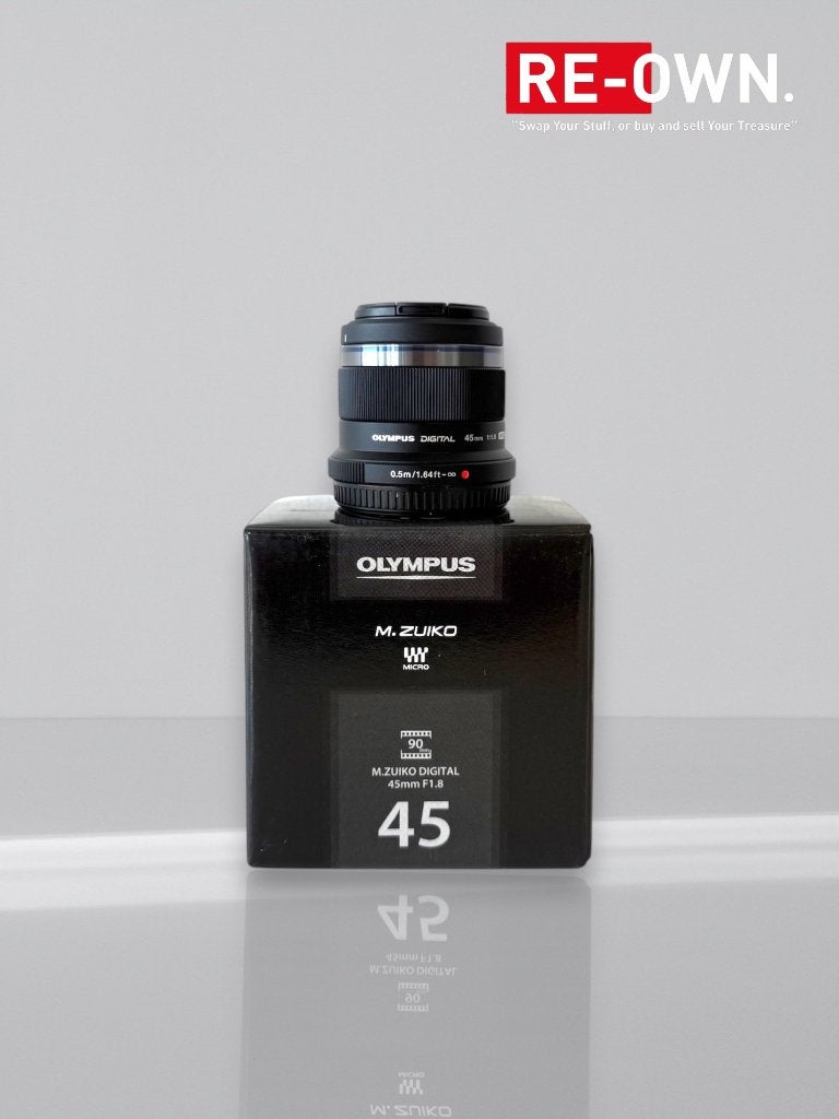 Olympus M.Zuiko Digital ED 45mm f/1.8 (doos + garantie), Autofocus, 45 mm, Micro Four Thirds, Zo goed als nieuw
