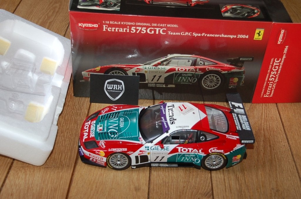 1:18 FERRARI 575 GTC GIESSE #11 Kyosho diecast WRH, Verzenden, Zo goed als nieuw, Auto, Kyosho