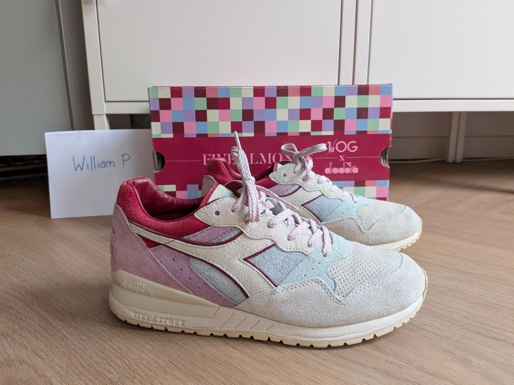 Titolo x Diadora Intrepid "Five Almonds" (EU 43), Overige kleuren, Ophalen of Verzenden, Sneakers of Gympen, Gedragen