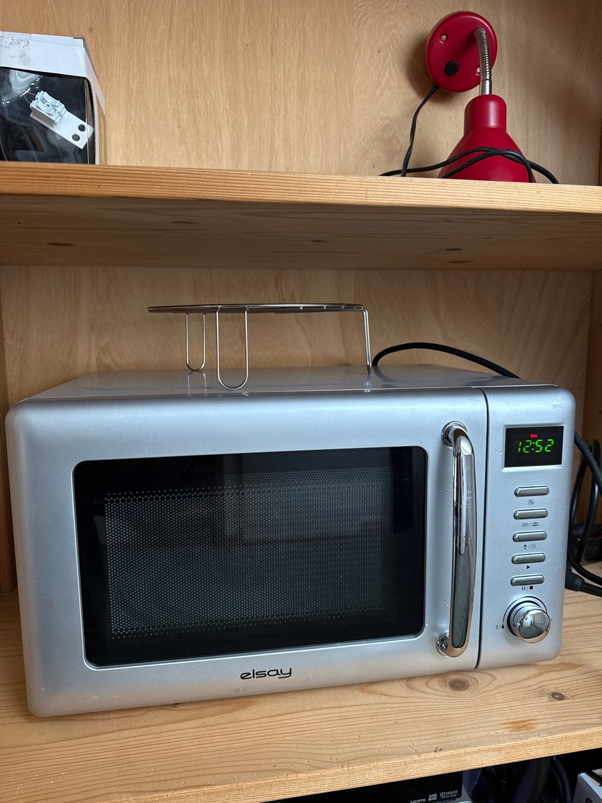 Elsay Magnetron - Zilver - Zo goed als nieuw, Witgoed en Apparatuur, Ophalen, Draaiplateau, Magnetron, Zo goed als nieuw