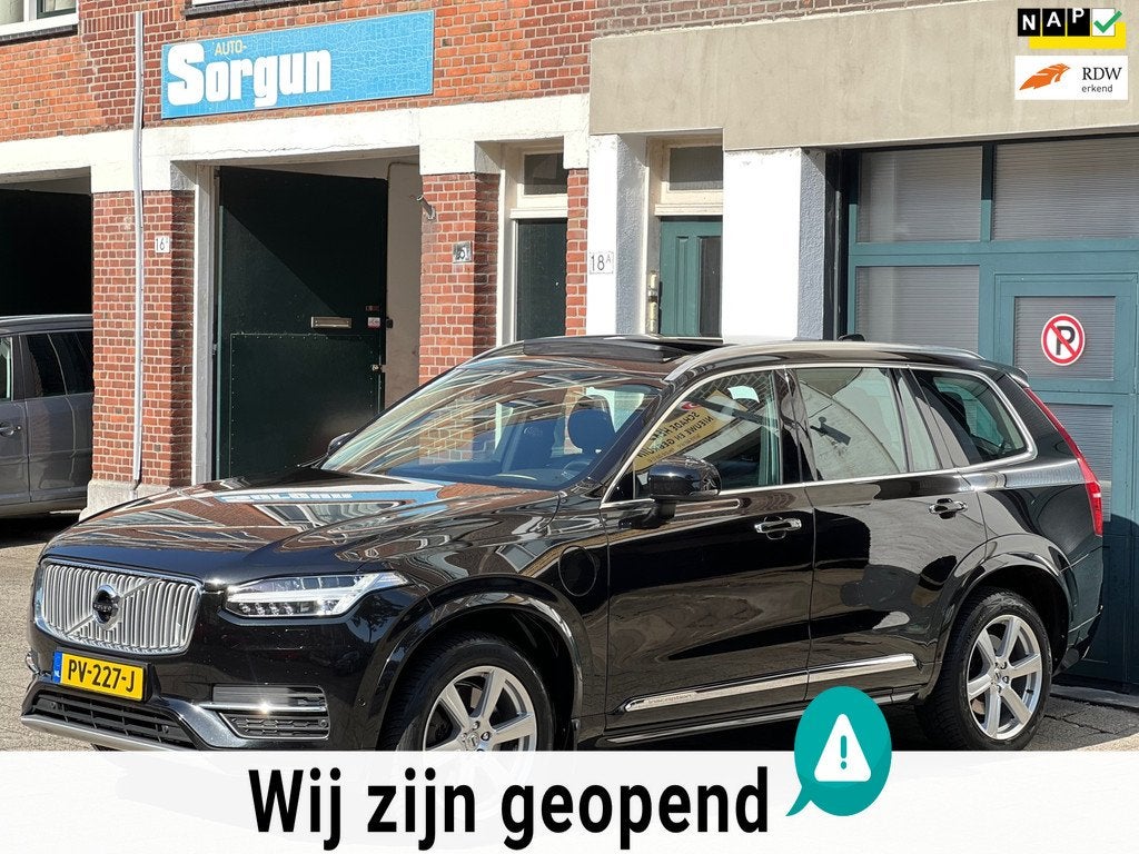 Volvo XC90 2.0 T8 Twin Engine AWD Inscription-7 PERSOONS, Gebruikt, 1969 cc, 7 stoelen, Zwart