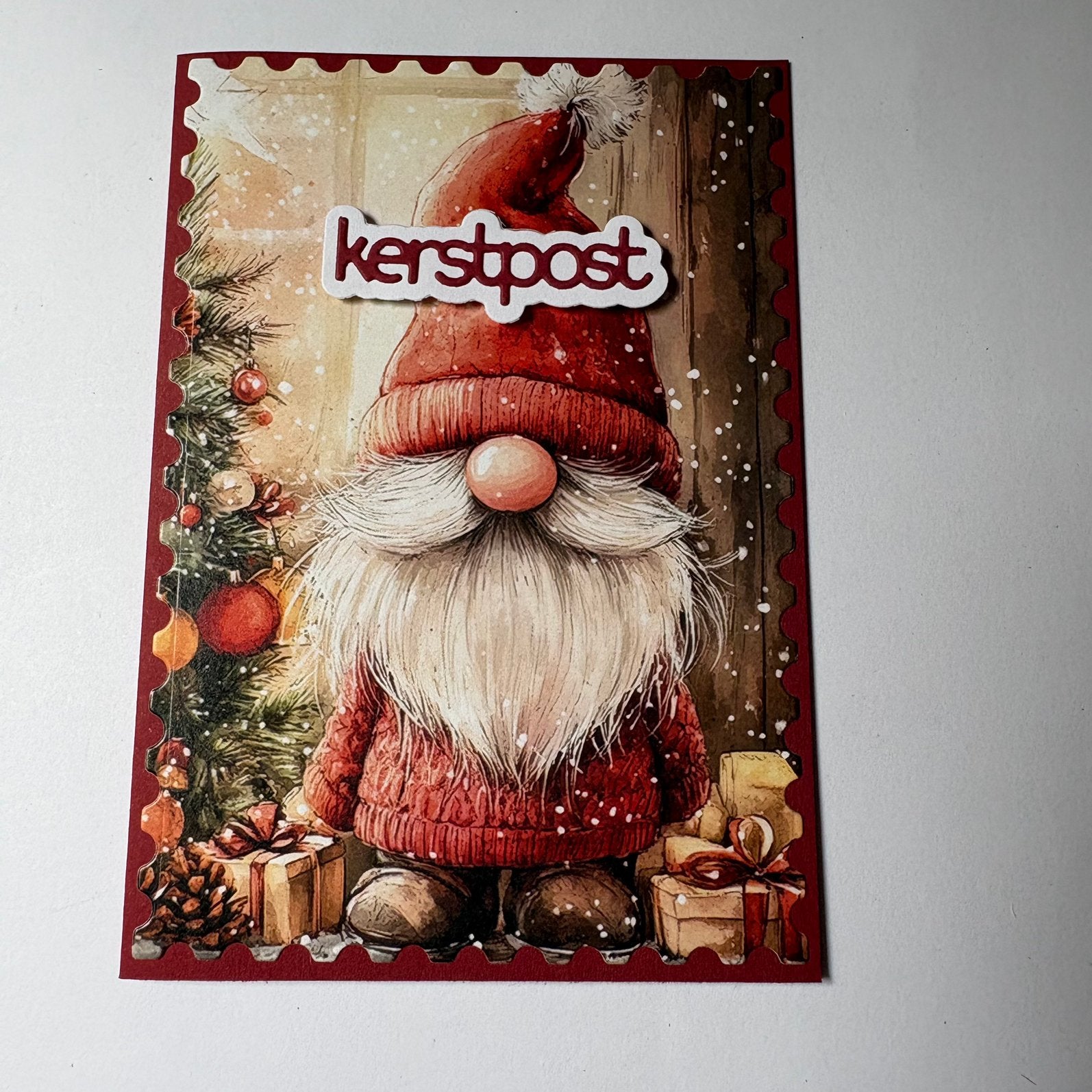Paper favourites / craftlab kerstkaart gnome 3, Ophalen of Verzenden, Zo goed als nieuw, Overige thema's