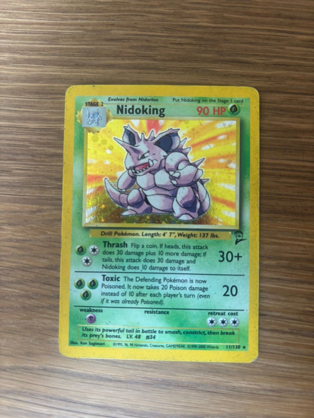 Nidoking 11/130, Ophalen of Verzenden, Zo goed als nieuw, Losse kaart