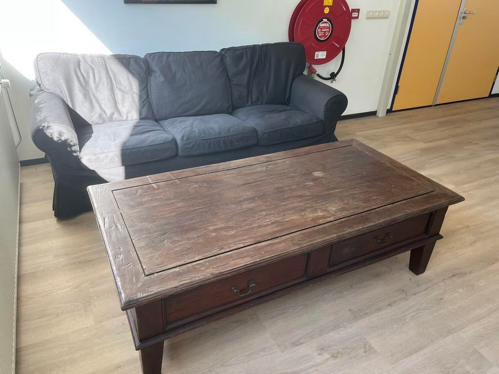 Ikea 3 zitsbank + mooiee salontafel., Huis en Inrichting, Banken | Bankstellen, Ophalen, Gebruikt, Driepersoons, 75 tot 100 cm