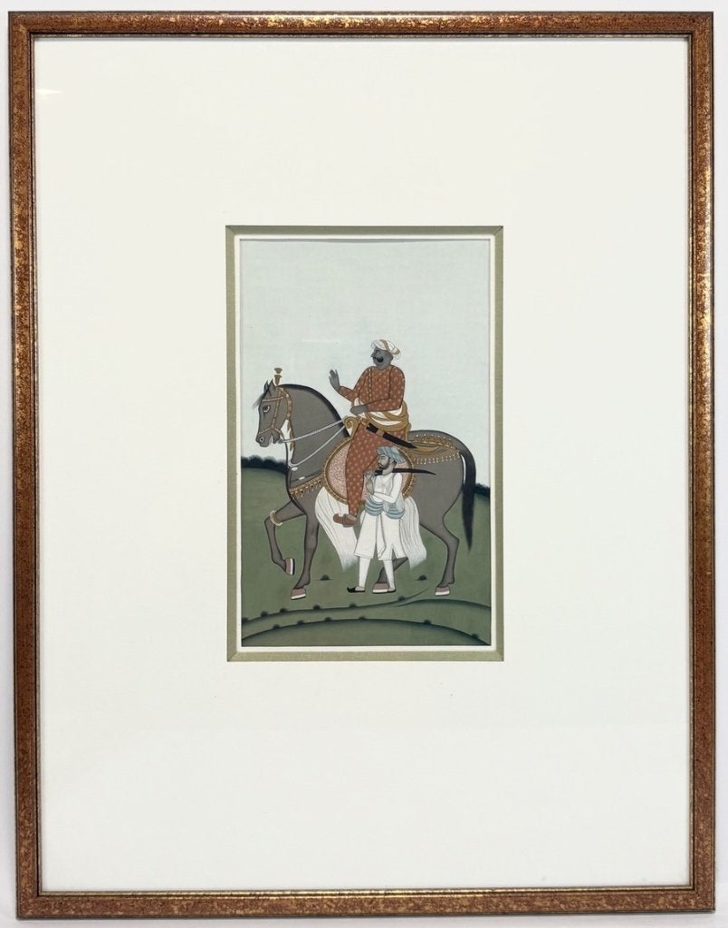 1064. Miniatuur schildering, Indiase School – 20e eeuw, Antiek en Kunst, Schilderij, India, Ingelijst, Ophalen of Verzenden