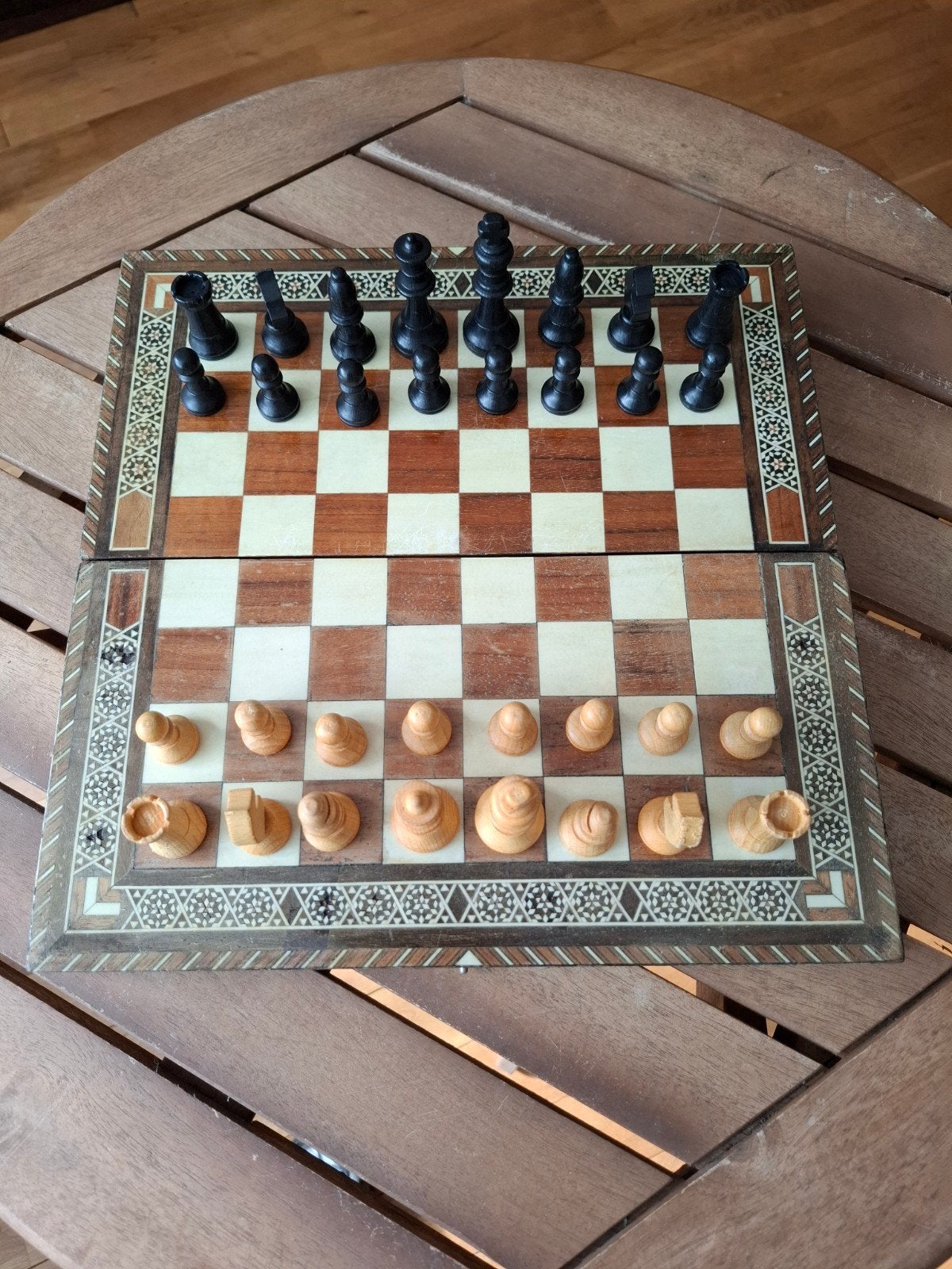 Schaak/backgammon combi, Ophalen of Verzenden, Gebruikt